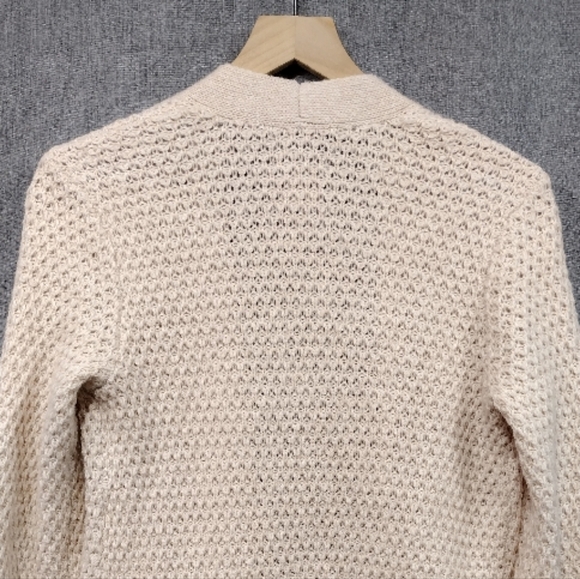 Abercrombie & Fitch Knit Open Front Cardigan Women's XS Cream Casual Minimalist - Picture 5 of 8